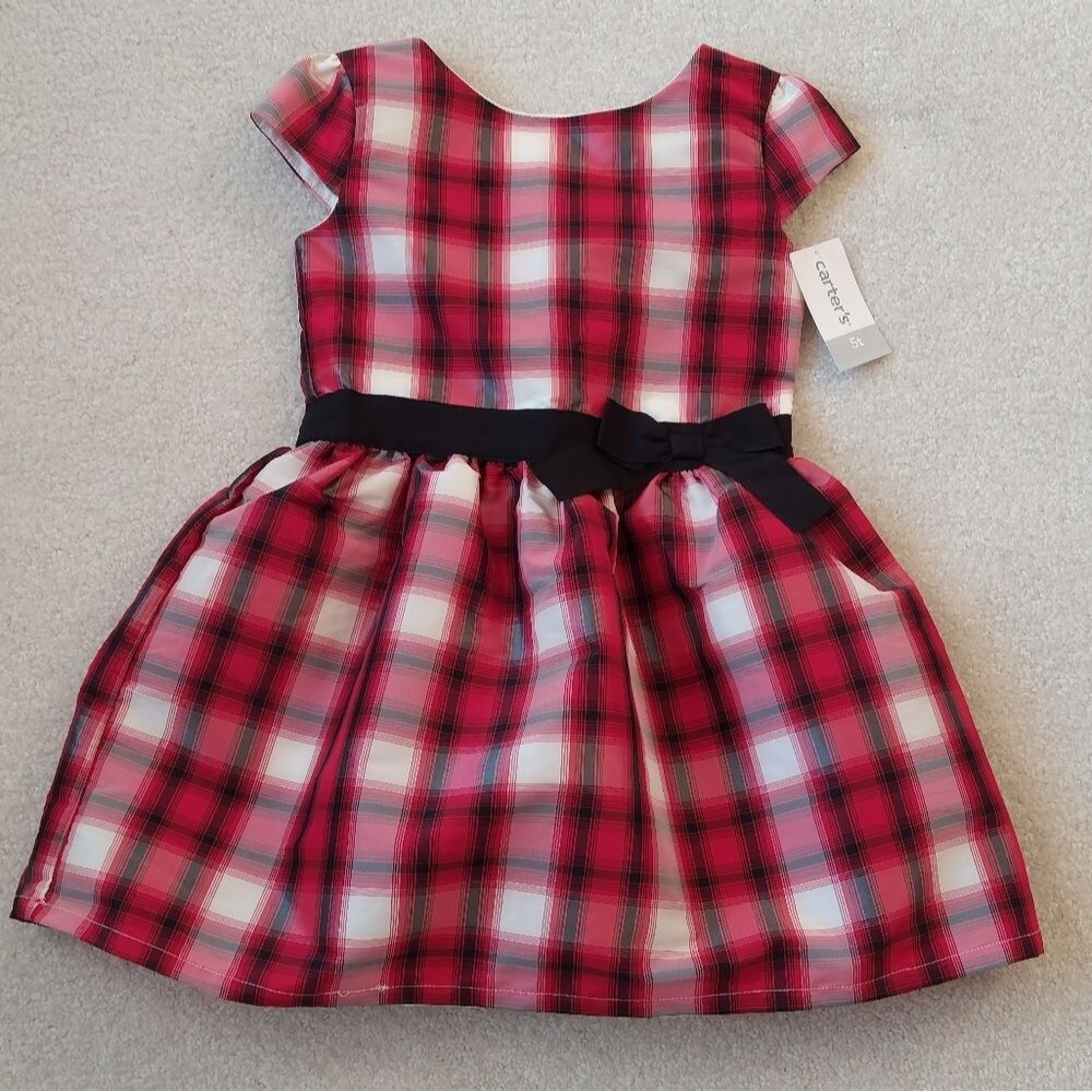 NWT CARTER’S RED HOLIDAY Christmas Plaid DRESS